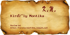 Király Montika névjegykártya